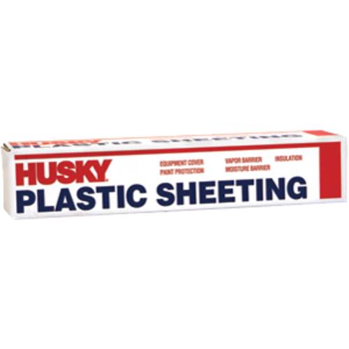 Husky CF0410C 10 x 100 ft.- 4 Mil Clear Poly Film