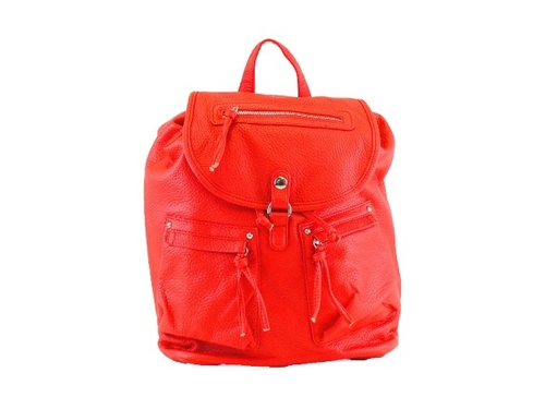 Bebe Rose BH301-RED Faux Leather Backpack, Red