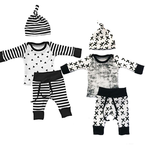 3pcs 2017 New Autumn Baby Girl Boys Clothes Set