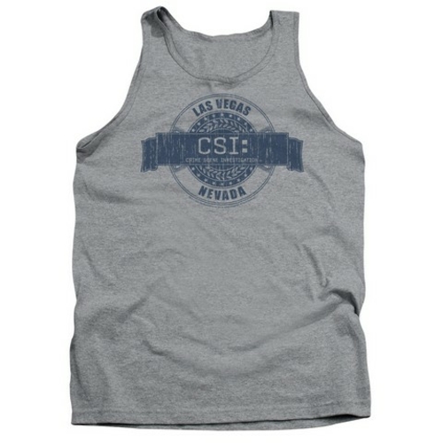 Trevco Csi-Vegas Badge - Adult Tank Top - Heather- Small