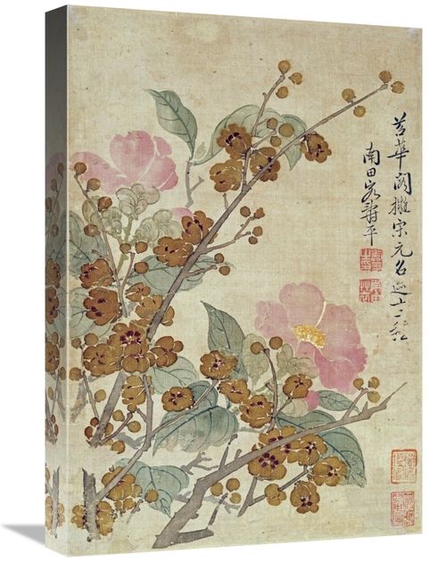 Global Gallery GCS-267285-22-142 22 in. Plum Blossom & Camellias Art P