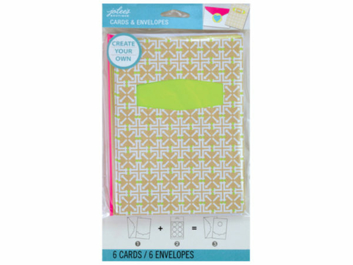 Kole Imports GO112-30 Yellow, Pink Cards & Envelopes Set - Pack of