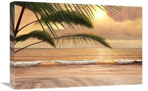 Global Gallery GCS-38443-1624-142 16 x 24 in. Sunset Surf Art Print - 