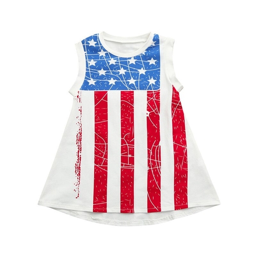 Toddler Baby Girls Dress Sleeveless Star Print