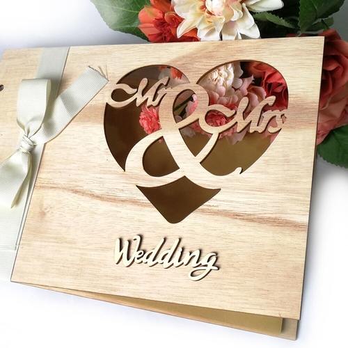 Handmade Wooden Wedding GuestBook Wedding Guest