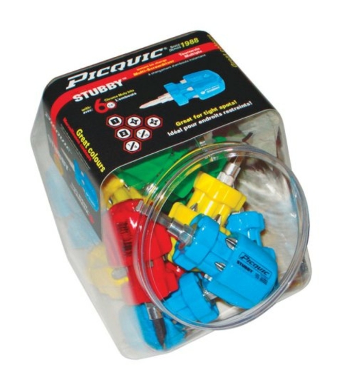Picquic 91100B Multi-Bit Stubby Driver  6 Bits - pack of 12