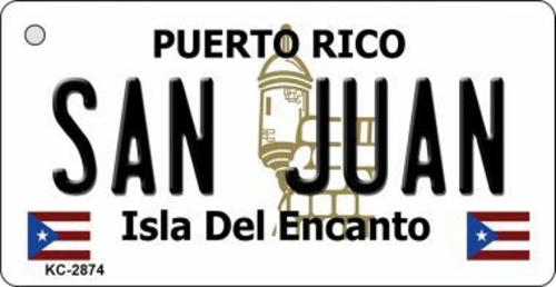 Smart Blonde KC-2874 San Juan Puerto Rico Flag Novelty Key Chain