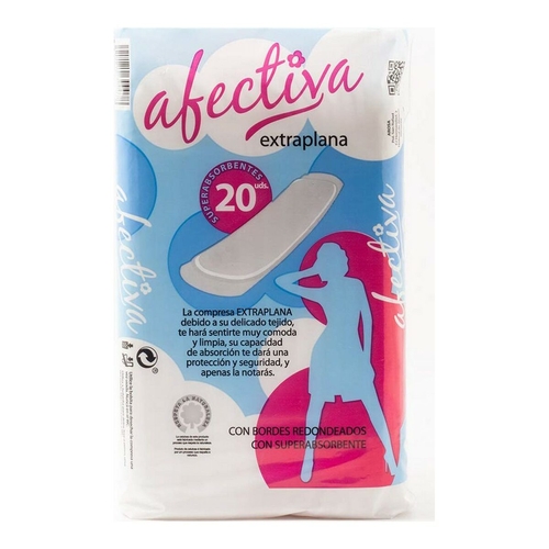 Normal Sanitary Pads Afectiva Folding (20 uds)