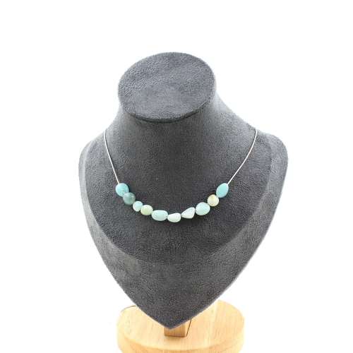 Amazonite from Brazil 10 beads necklace.