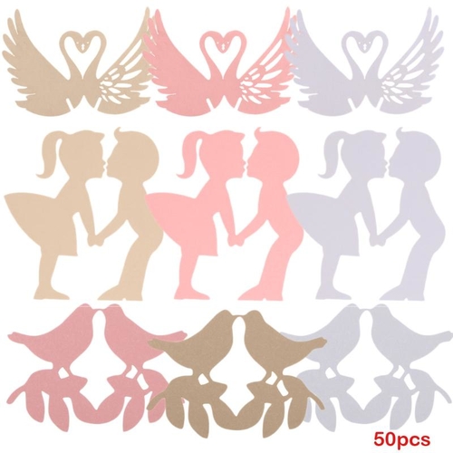 Main 50PCS Fashion Heart shaped Wine Glass Place Card image