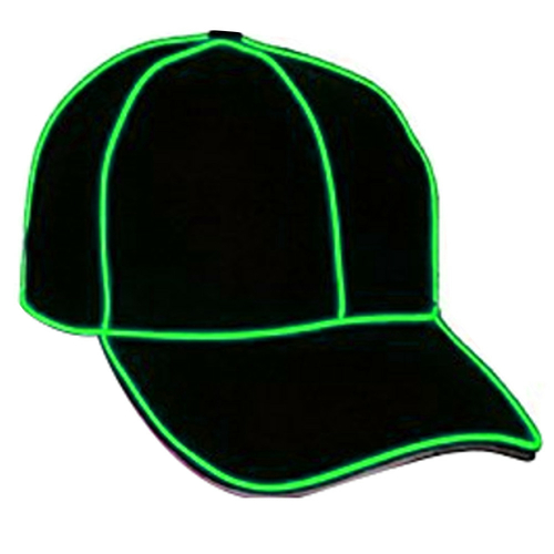 Blinkee 185182 Electro Luminescent Baseball Hat, Green