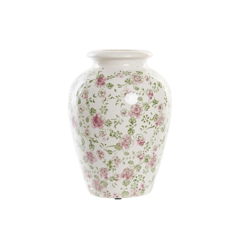 Vase DKD Home Decor White Green Maroon Stoneware 18 x 18 x 25 cm