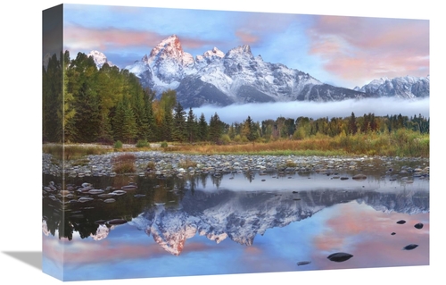 Global Gallery GCS-396697-1216-142 12 x 16 in. Grand Tetons Reflected 