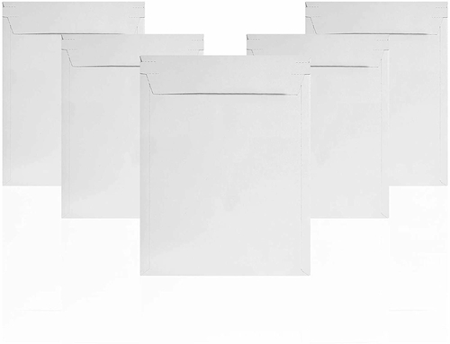 Pack of 10 White Rigid Mailers 7 x 9 Paperboard Stay Flat Photo