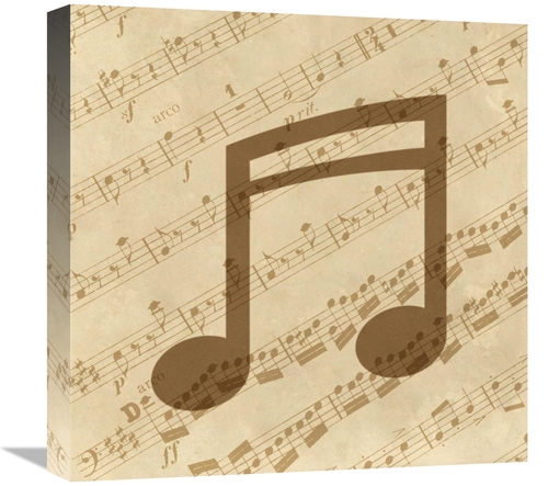 Global Gallery GCS-453946-1818-142 18 x 18 in. Music - Notes Art Print