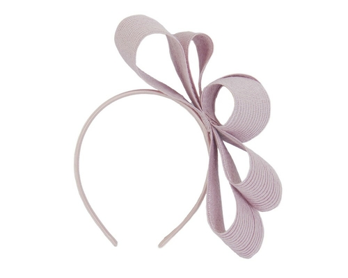Dusty pink bow fascinator