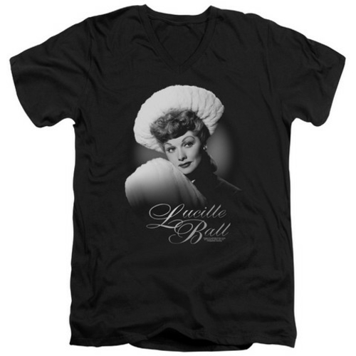 Trevco Lucille Ball-Soft Portrait Short Sleeve Adult V-Neck 30-1 Tee&#