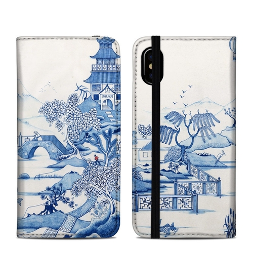 DecalGirl AIPXFC-BLUEWILLOW Apple iPhone X & XS Folio Case - Blue Will