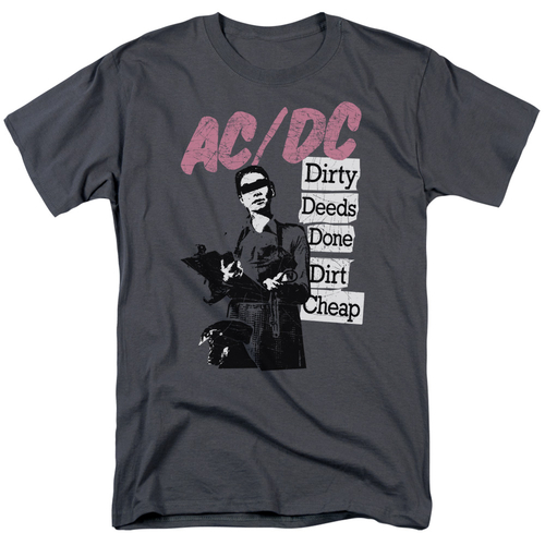 Trevco ACDC107-AT-2 ACDC Dirty Deeds-S by S Adult Short Sleeve Shirt&#
