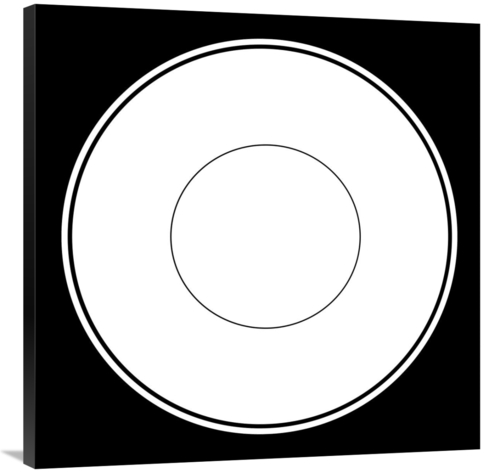 Global Gallery GCS-467124-3636-142 36 x 36 in. Mealtime - White on Bla