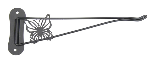 Panacea 7688864 Black Powder Coated Metal Butterfly Plant Hook