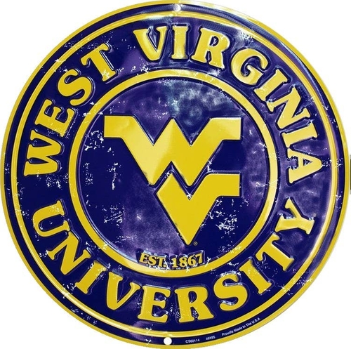 3 Inch Cloth Patch University of West Virginia Destrressed