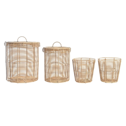 Basket set DKD Home Decor 42 x 42 x 48 cm Metal polypropylene Boho