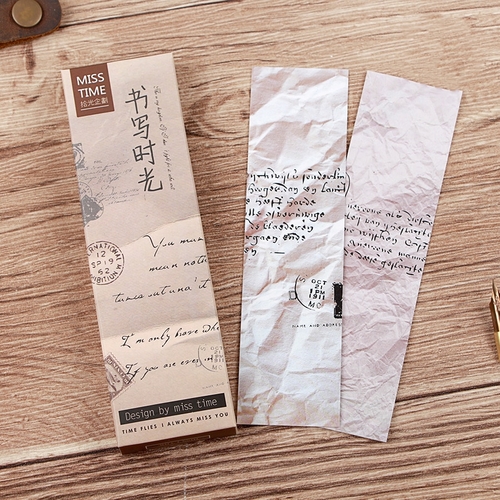 30PCS/Pack Retro Letter Poetry Bookmark Paper