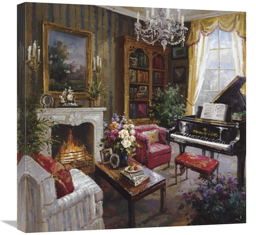 Global Gallery GCS-124178-2424-142 24 x 24 in. Grand Piano Room Art Pr