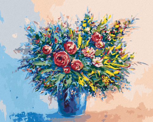 Paint by Numbers - A HUGE BOUQUET OF SPRING FLOWERS