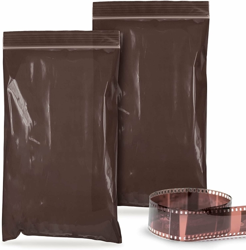 Pack of 500 Amber Zipper Bags 8 x 14. Seal Top Plastic Bags 8x14.