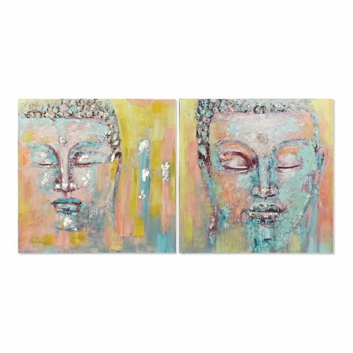 Painting DKD Home Decor Buda 100 x 3,5 x 100 cm Buddha Oriental (2
