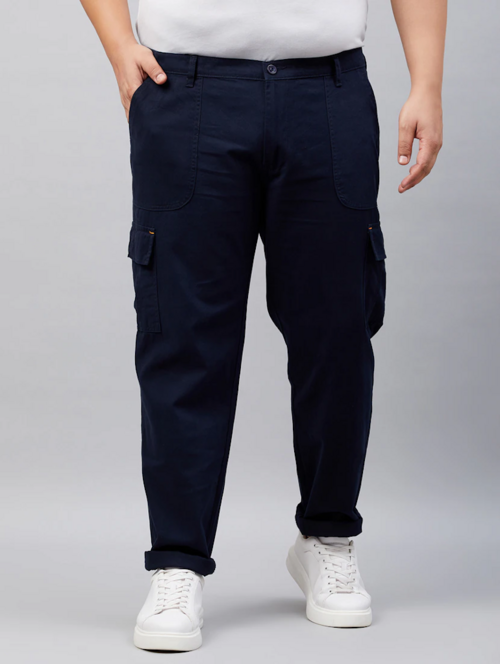 Men’s Cotton Cargo Pants (Color navy blue) (Size 34)