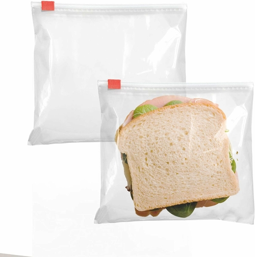 Pack of 100 Slider Zipper Bags 6.5 x 6. Clear Poly Bags 6 1/2 x 6.