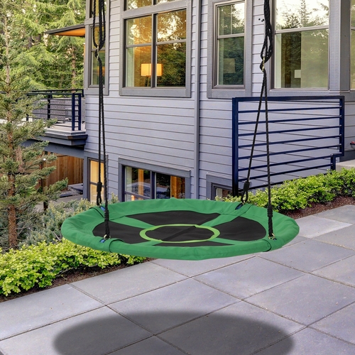 HOMCOM Round Tree Swing Kids Swing Hammock Easy to Set Backyard