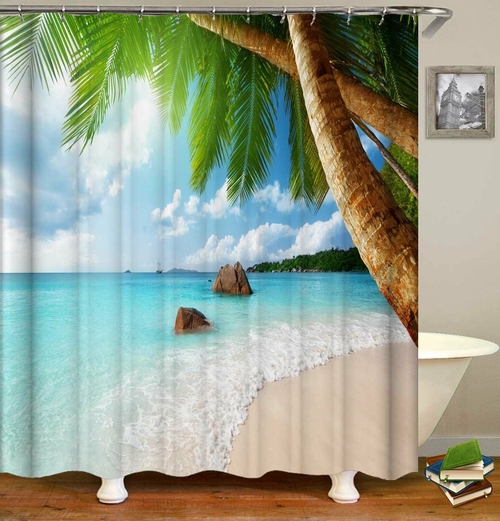 Tropical Beach Shower Curtain