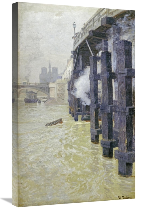 Global Gallery GCS-267385-30-142 30 in. The Seine in December Art Prin