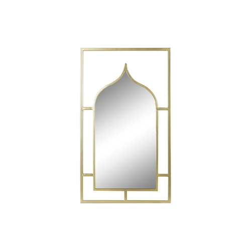 Wall mirror DKD Home Decor Golden Wood Metal Mirror Arab 53,5 x 2 x 94