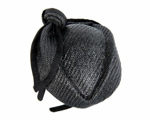 Black pillbox with bow