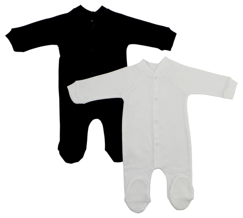 Bambini 515WM1D1 Interlock Closed-toe Sleep & Play, Black & White 