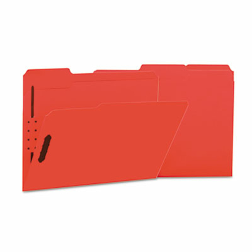 Universal 13523 Manila Folders- 2 Fasteners- .33 Tab- Letter- Red- 50-