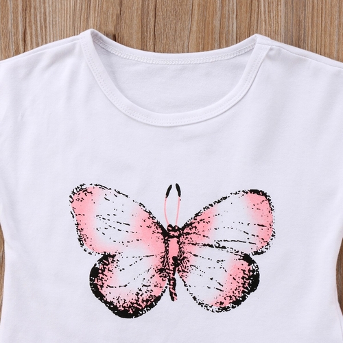 2018 New Baby Kids Girls Butterfly Printing Dress