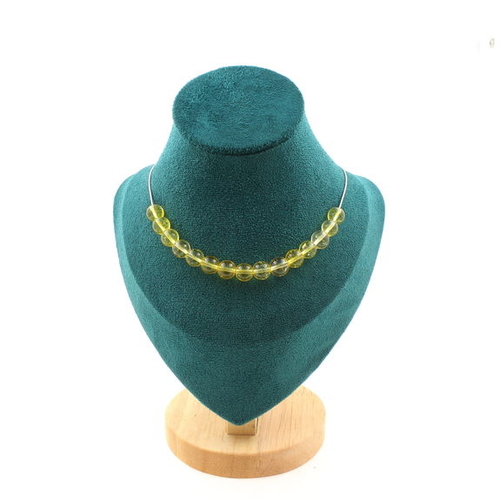 Citrine 8 mm 15 beads necklace.