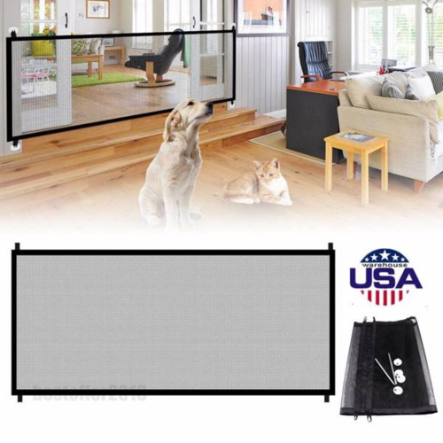 Pet Dog Gate Ingenious Mesh Dog Fence For Indoor