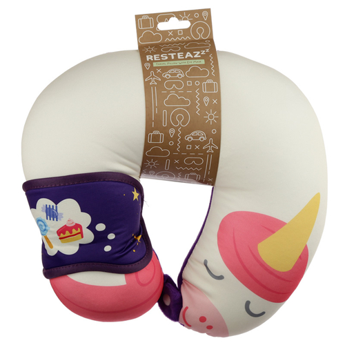 Unicorn Sweet Dreams Relaxeazzz Travel Pillow & Eye Mask Set