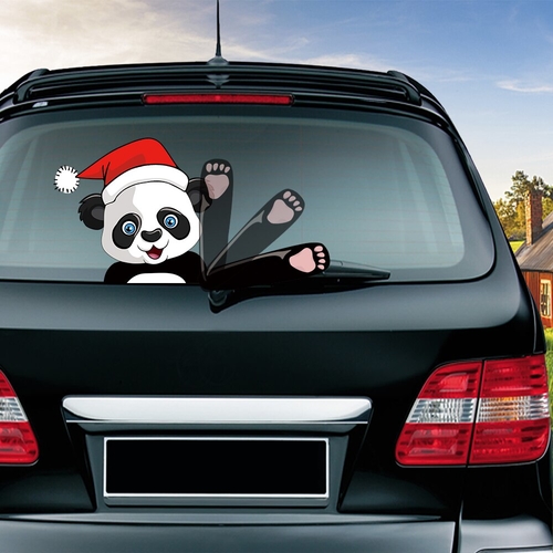 Rylybons Cute Panda with Santa Hat Waving Wiper