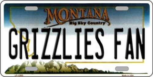 Smart Blonde LP-12863 6 x 12 in. Grizzlies Fan Novelty Metal License P