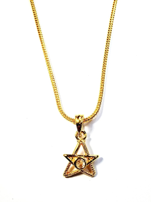 Star Pendant With Gold plated chain