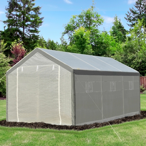 Outsunny 20' x 10' x 9' Greenhouse with Roll Up Doors & 6 Windows