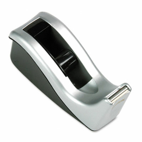 3M C60ST Value Desktop Tape Dispenser  Attached 1 in.core  Black/Silve